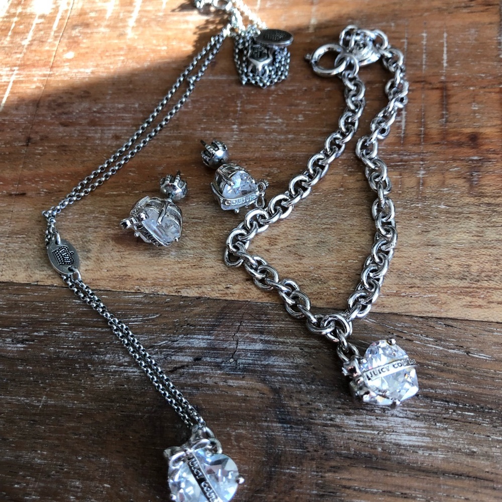 Juicy couture 3-piece banner heart jewelry set